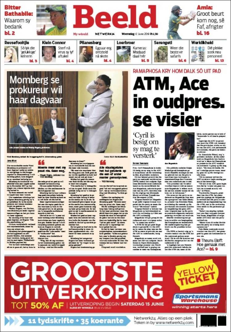 Portada de Beeld (Afrique du Sud)