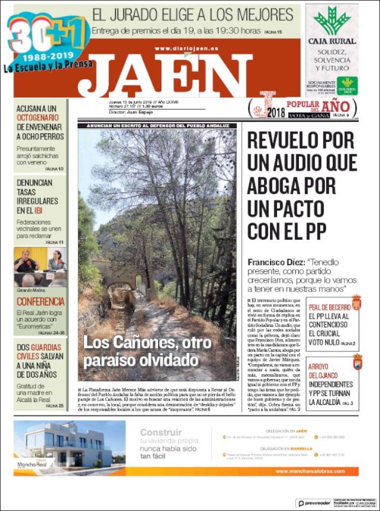 Portada de Diario Jaén (España)