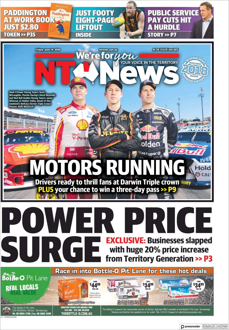 Portada de Northern Territory News (Australia)