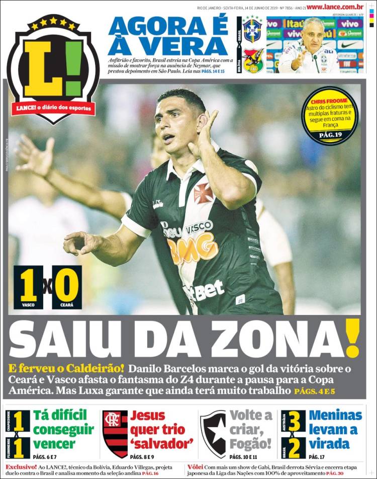 Portada de Lance! (Brasil)
