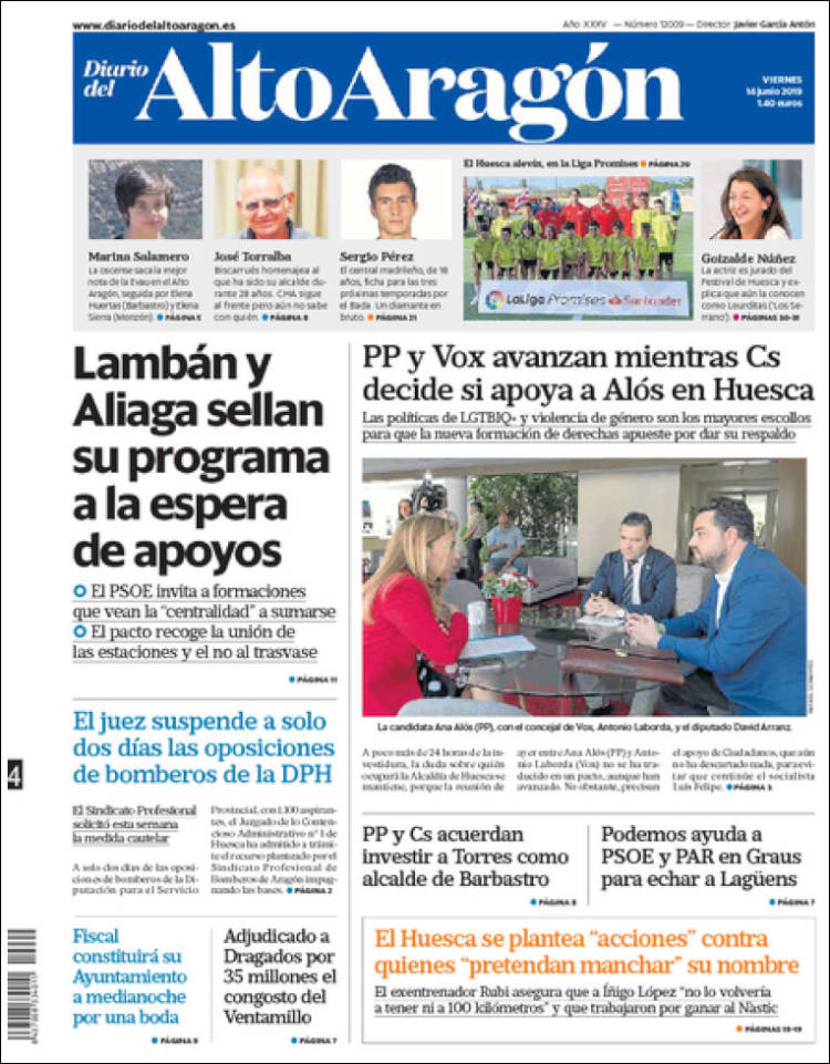 Portada de Diario del AltoAragón (Spain)