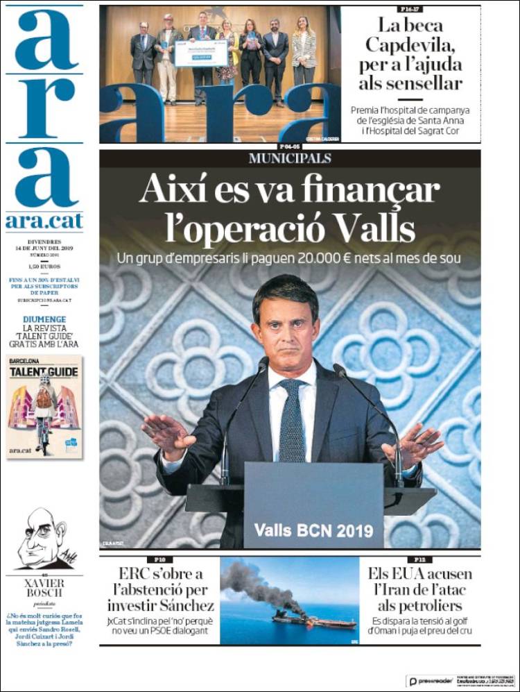 Portada de Ara (Spain)