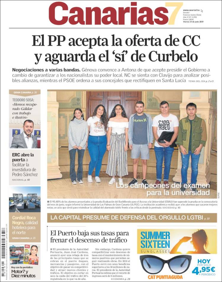 Portada de Canarias 7 (Spain)