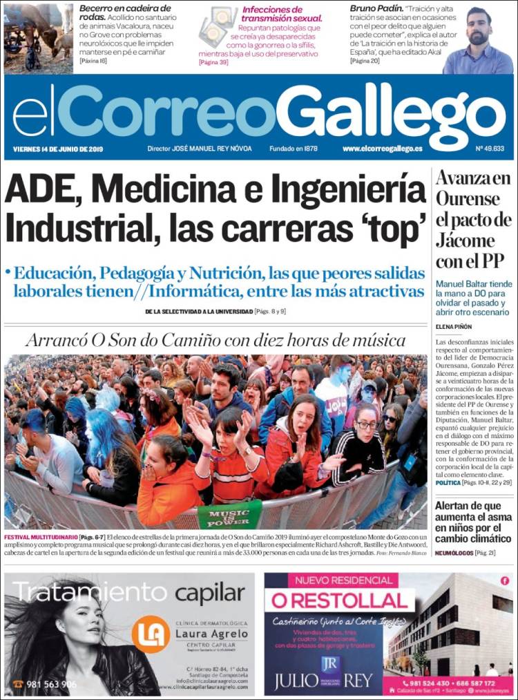 Portada de El Correo Gallego (Spain)