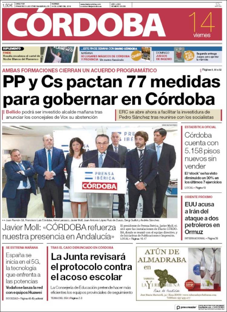 Portada de Diario de Córdoba (Espa&ntilde;a)