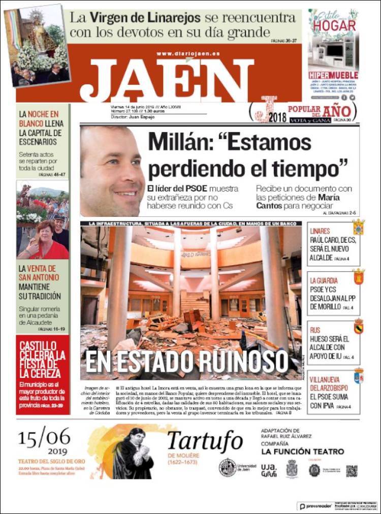 Portada de Diario Jaén (Spain)