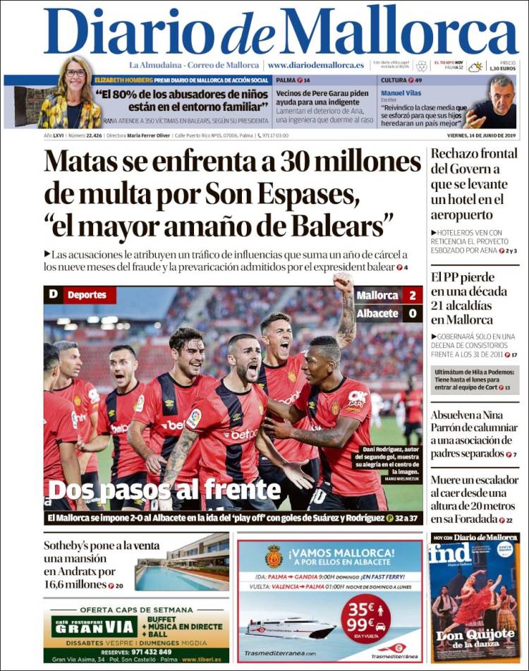 Portada de Diario de Mallorca (Spain)