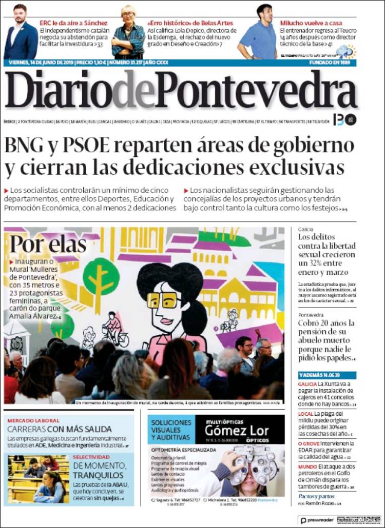 Portada de Diario de Pontevedra (Spain)