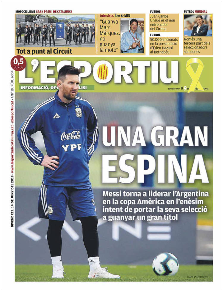Portada de L'Esportiu (Espa&ntilde;a)