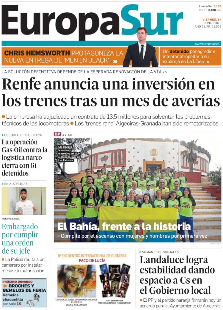 Portada de Europa Sur (Spain)