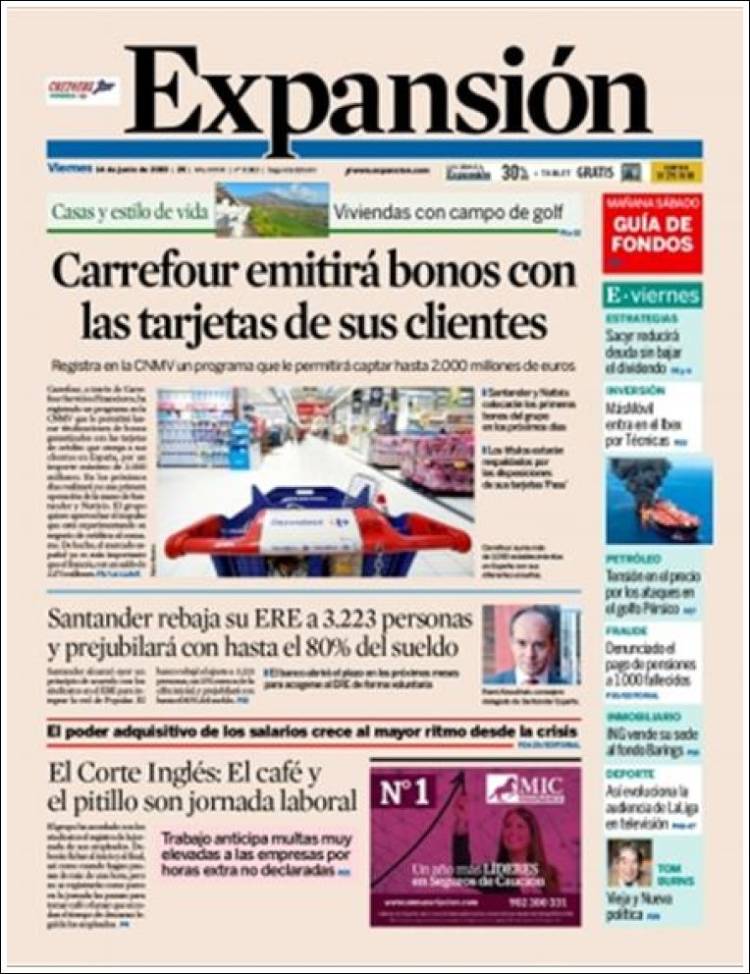 Portada de Expansión (Espa&ntilde;a)
