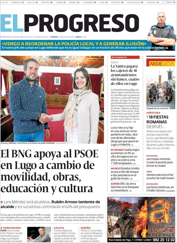 Portada de El Progreso (Spain)