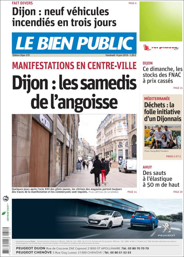 Portada de Le Bien Public (France)