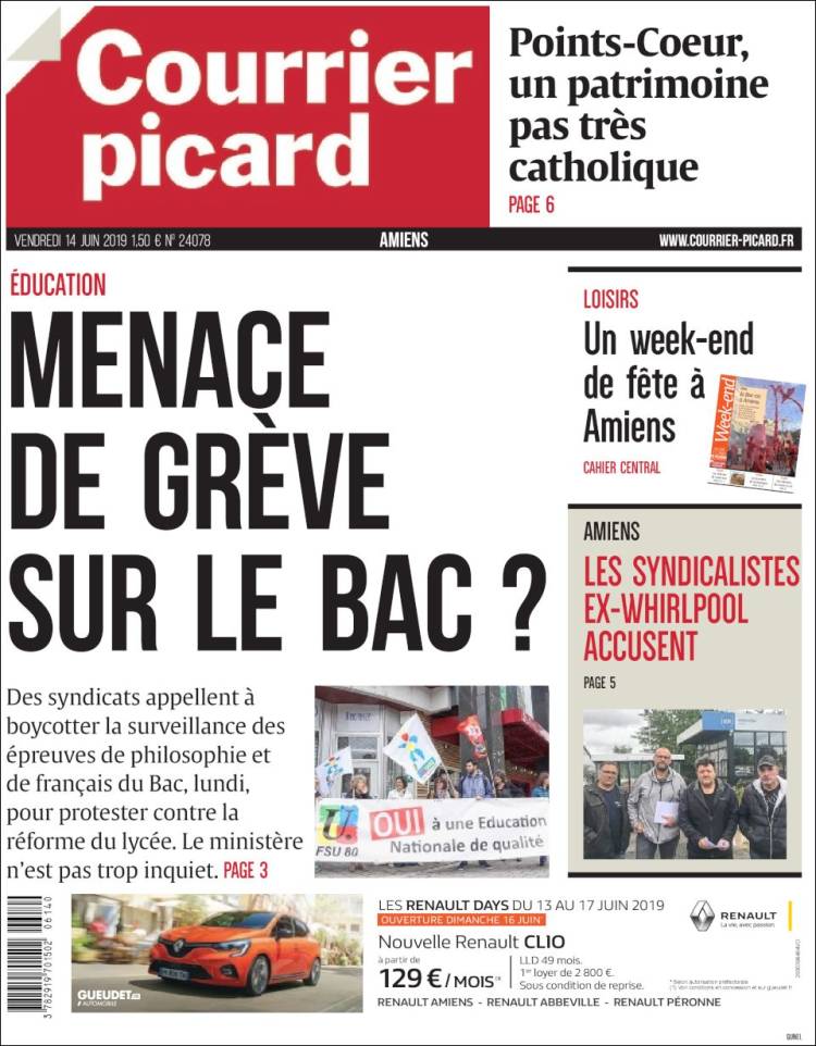 Portada de Courrier Picard (France)