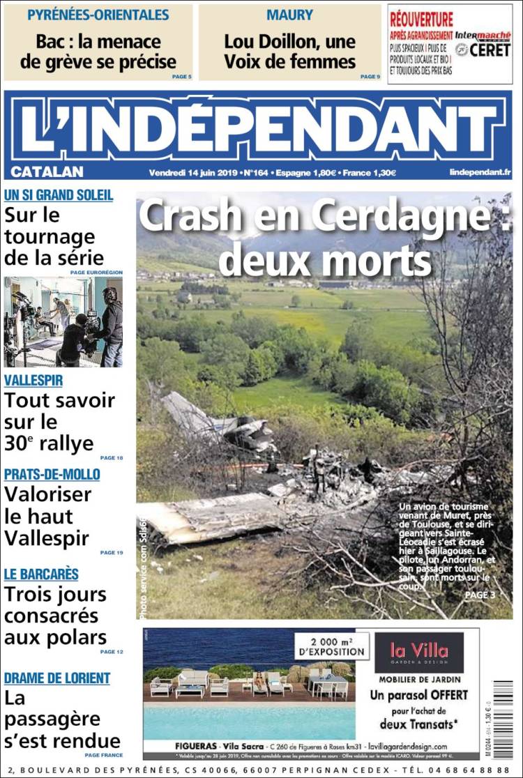 Portada de Le Indépendant (France)