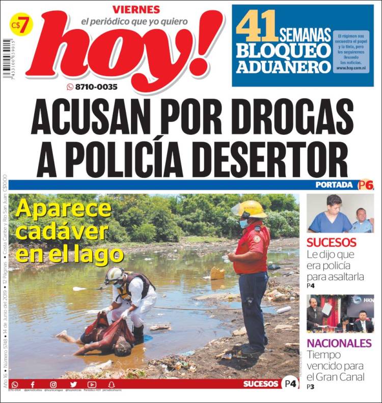 Portada de Hoy (Nicaragua)