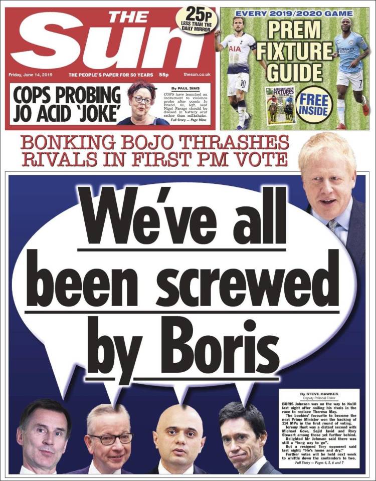 Portada de The Sun (Reino Unido)