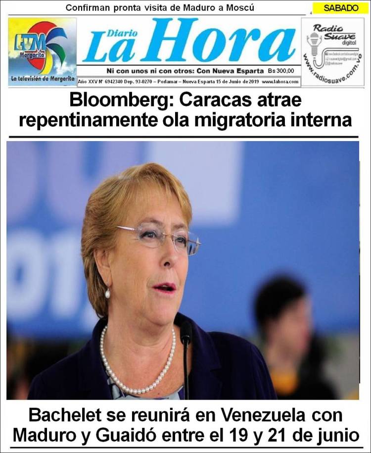 Portada de La Hora (Venezuela)