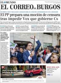 Portada de El Correo de Burgos (España)