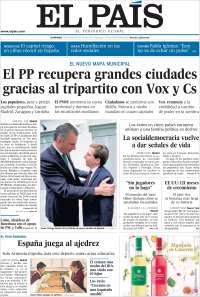 Portada de El País (España)