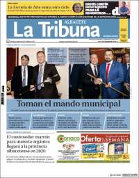 Portada de La Tribuna de Albacete (España)