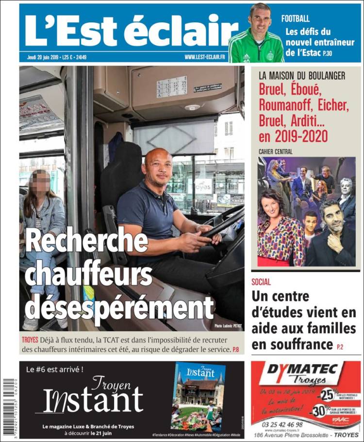 Portada de L'Est Eclair (France)