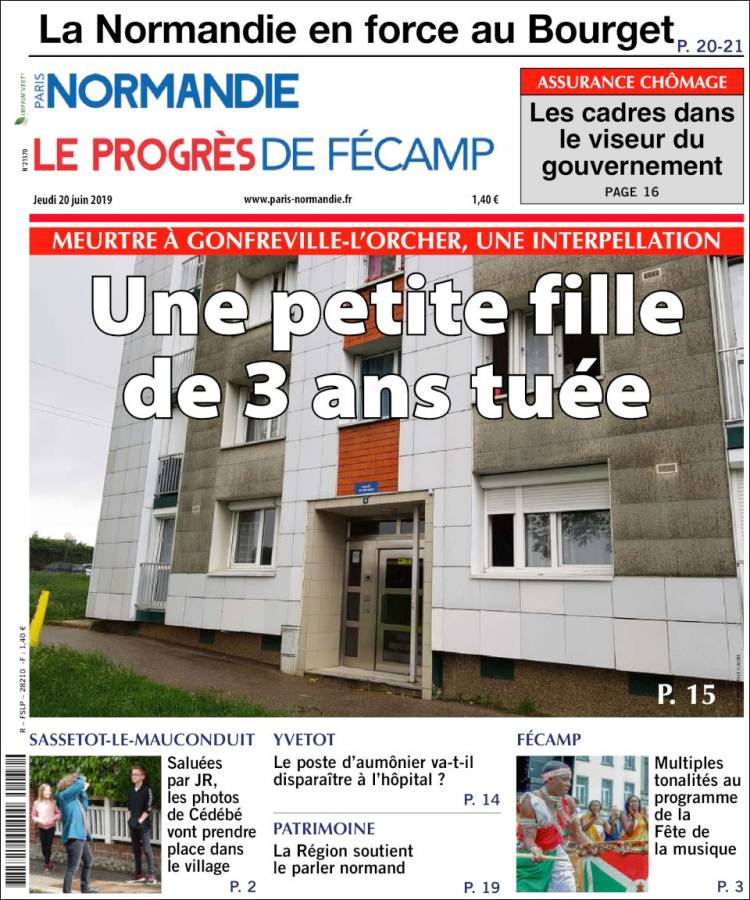 Portada de Progres de Fecamp (Francia)