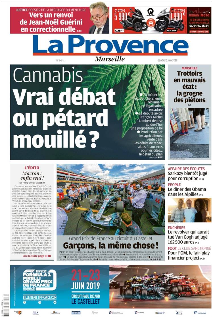 Portada de La Provence (Francia)