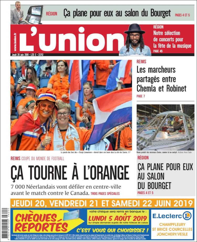 Portada de L'Union (France)