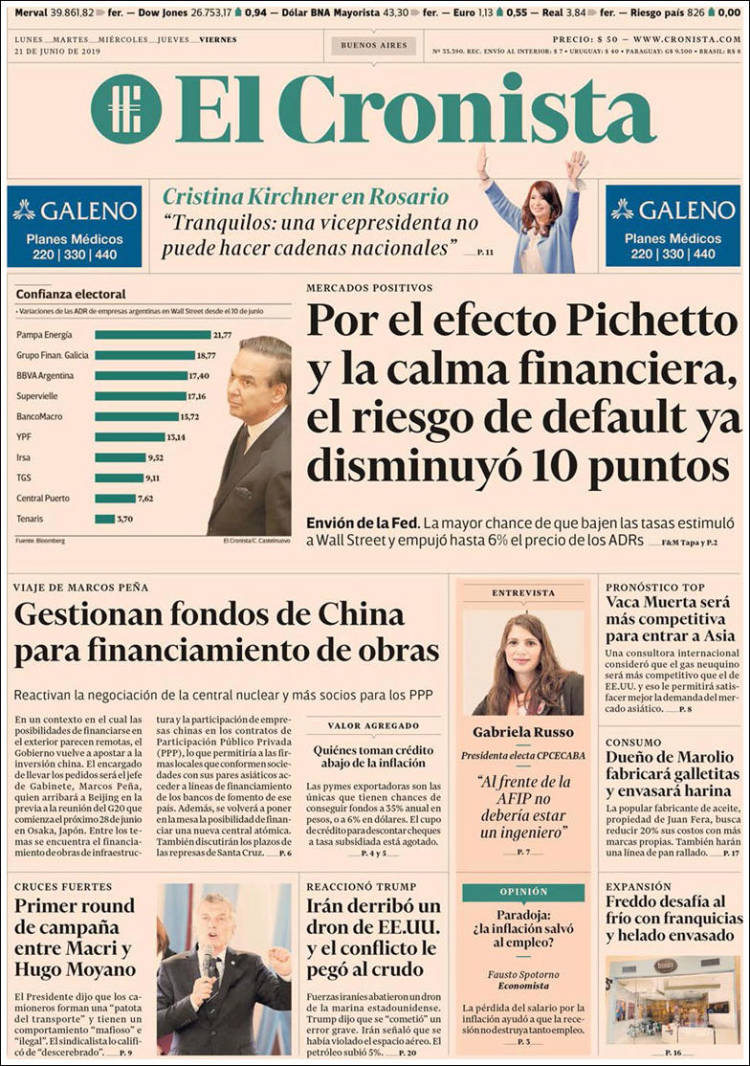 Portada de El Cronista Comercial (Argentina)