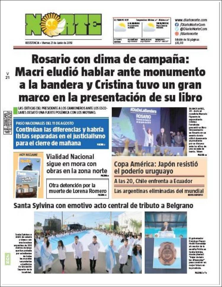 Portada de Diario Norte (Argentina)