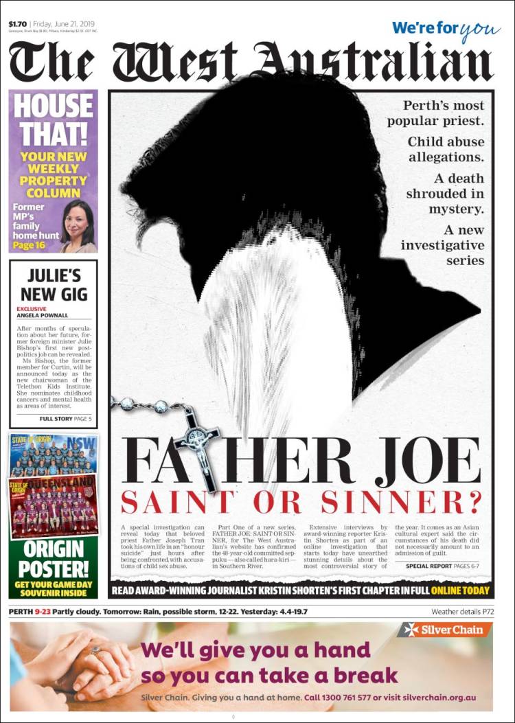 Portada de The West Australian (Australia)