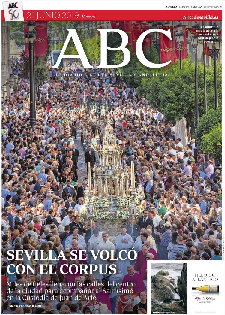 Portada de ABC - Sevilla (España)