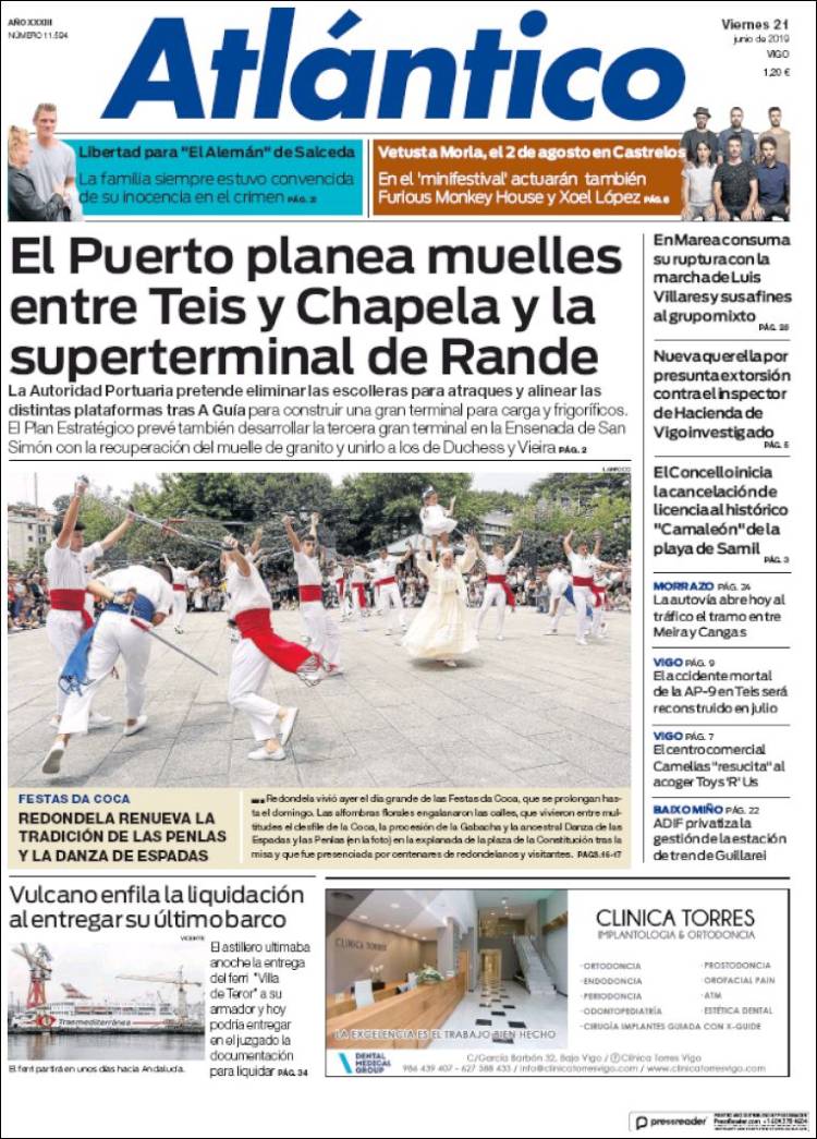 Portada de Atlántico Diario (España)