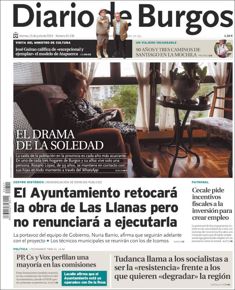 Portada de Diario de Burgos (España)