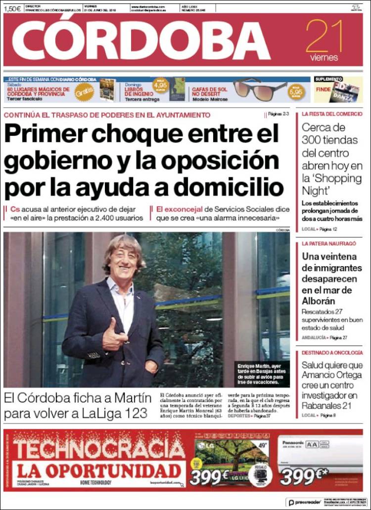 Portada de Diario de Córdoba (España)