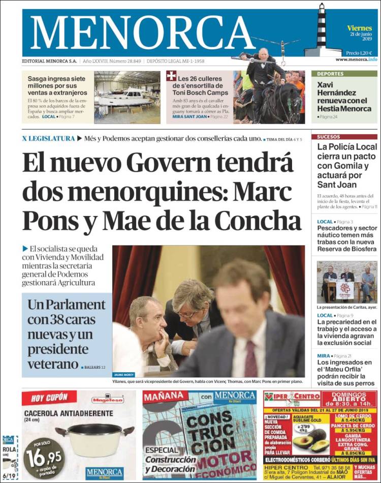 Portada de Menorca - Diario Insular (España)