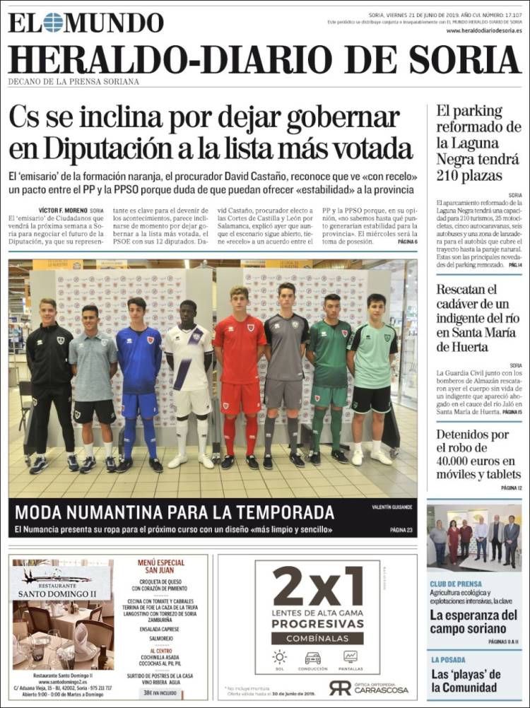 Portada de Diario de Soria (España)