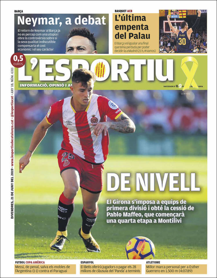 Portada de L'Esportiu : Girona (España)