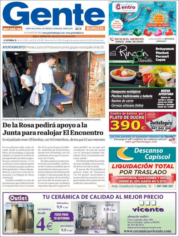 Portada de Gente en Burgos (España)