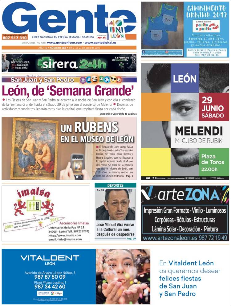 Portada de Gente en León (España)