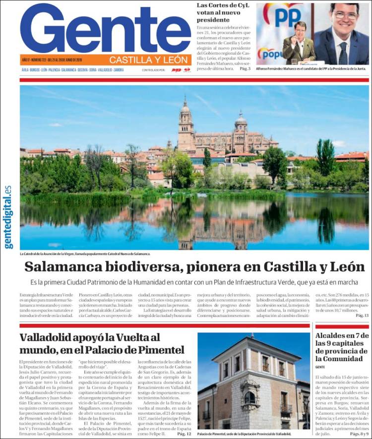 Portada de Gente en Palencia (España)