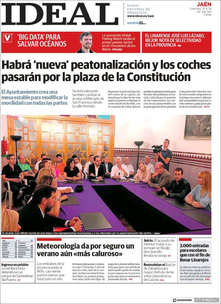 Portada de El Ideal de Jaén (España)