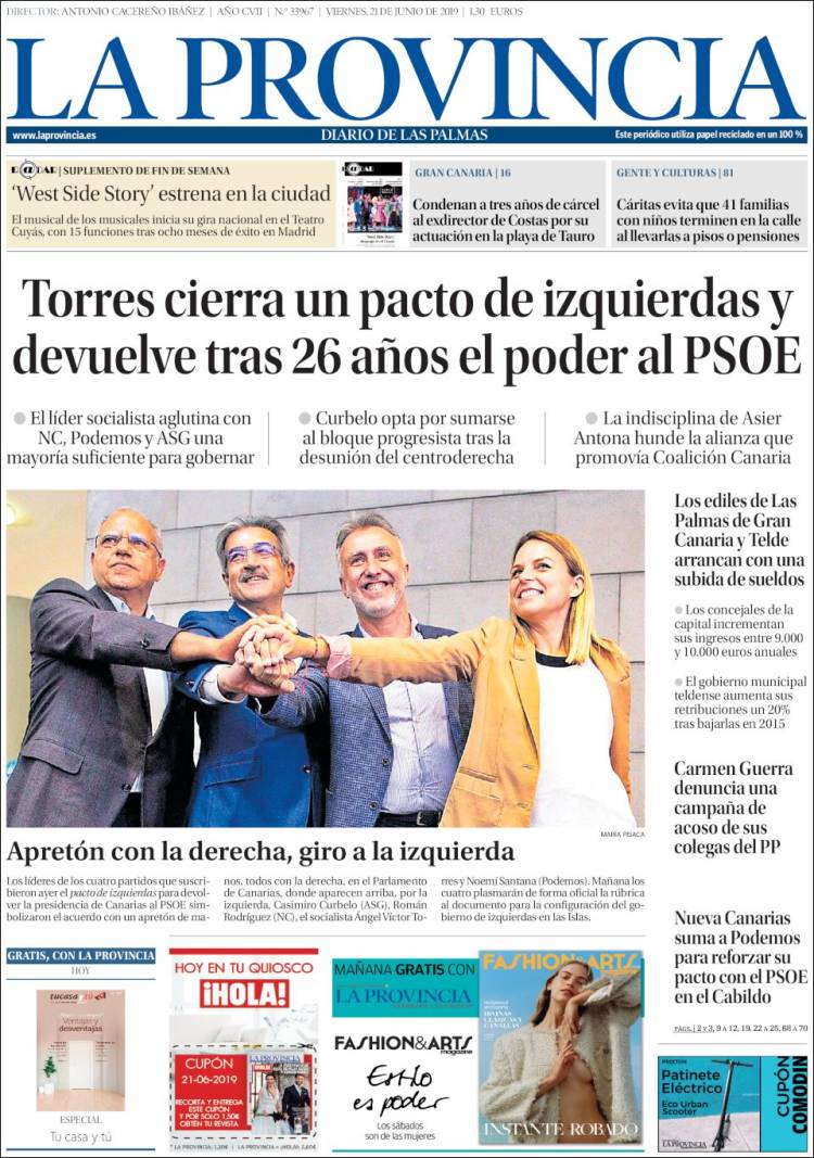 Portada de La Provincia (España)