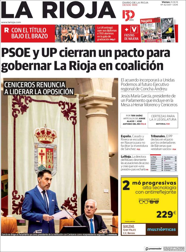 Portada de La Rioja (España)