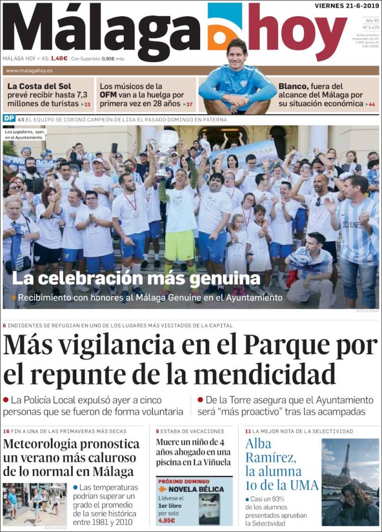 Portada de Málaga Hoy (España)