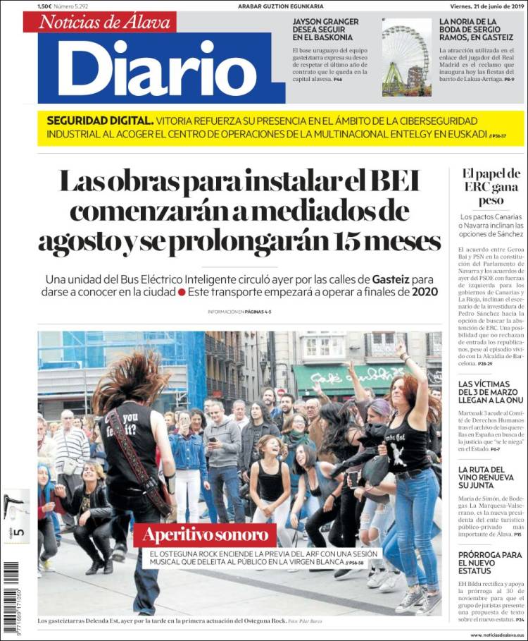 Portada de Noticias de Álava (España)