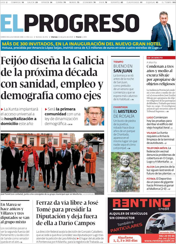 Portada de El Progreso (España)