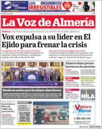 Portada de La Voz de Almería (España)