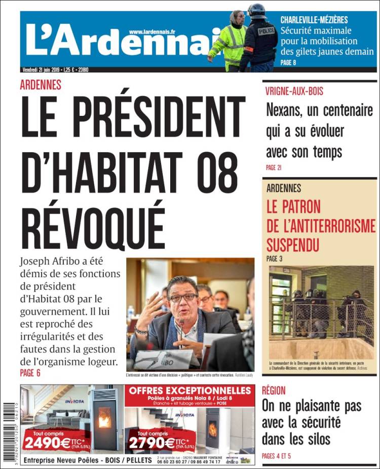 Portada de L'Ardenais (Francia)